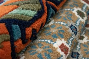 Orange Geometric 6X9 Chinese Style Oriental Rug
