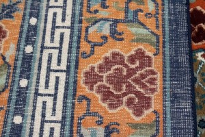 Orange Geometric 6X9 Chinese Style Oriental Rug