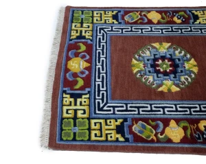 Maroon Red Floral 3X6 Chinese Style Oriental Rug