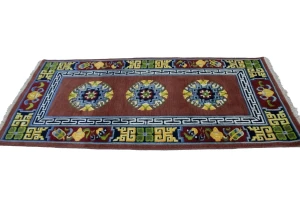 Maroon Red Floral 3X6 Chinese Style Oriental Rug