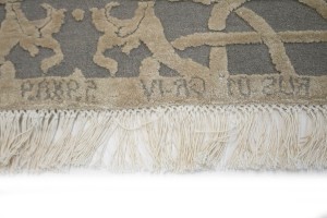 Hand-Carved Gray Extra Fine 6X9 Modern Oriental Rug
