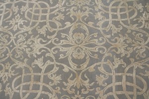 Hand-Carved Gray Extra Fine 6X9 Modern Oriental Rug