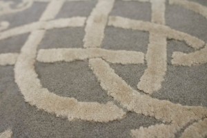 Hand-Carved Gray Extra Fine 6X9 Modern Oriental Rug