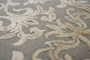 Hand-Carved Gray Extra Fine 6X9 Modern Oriental Rug