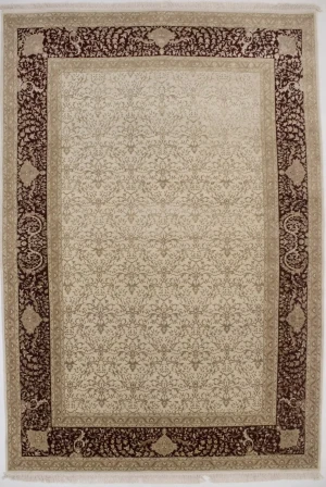 Classic Floral 6'7X9'7 Indo-Tabriz Modern Oriental Rug