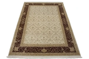 Classic Floral 6'7X9'7 Indo-Tabriz Modern Oriental Rug