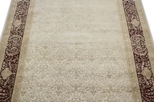 Classic Floral 6'7X9'7 Indo-Tabriz Modern Oriental Rug