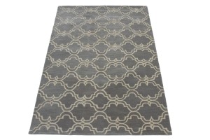 Trellis Stone Grey 5X8 Modern Rug