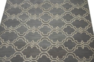 Trellis Stone Grey 5X8 Modern Rug