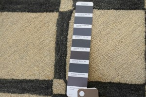 Cream & Charcoal Art Deco 5X8 Modern Rug
