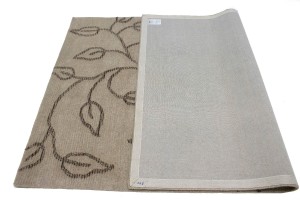 Floral Beige & Brown 5X8 Modern Rug