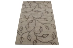 Floral Beige & Brown 5X8 Modern Rug