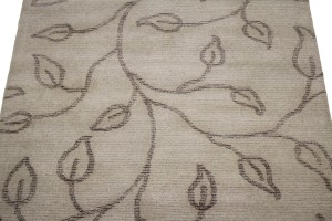Floral Beige & Brown 5X8 Modern Rug