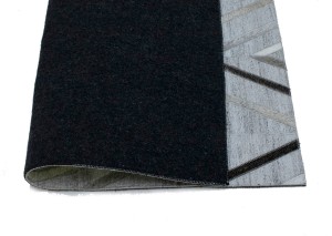 Silver 2X3 Modern Leather Rug