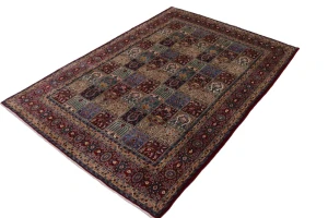 Vintage Red Floral Garden 7X10 Mood Persian Rug