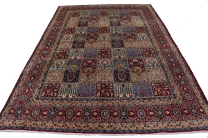 Vintage Red Floral Garden 7X10 Mood Persian Rug