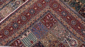Vintage Red Floral Garden 7X10 Mood Persian Rug