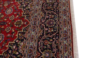 Vintage Red Traditional 10X13 Kashan Persian Rug