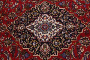 Vintage Red Traditional 10X13 Kashan Persian Rug
