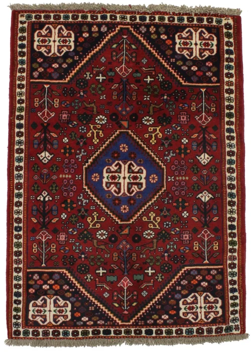 Red Tribal 4X5 Shiraz Persian Rug