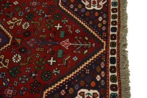 Red Tribal 4X5 Shiraz Persian Rug
