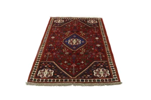 Red Tribal 4X5 Shiraz Persian Rug
