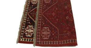 Red Tribal 4X5 Shiraz Persian Rug