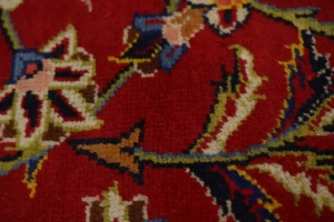 Vintage Red Traditional 10X13 Kashan Persian Rug