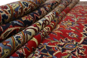Vintage Red Traditional 10X13 Kashan Persian Rug