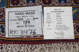 Vintage Red Traditional 10X13 Kashan Persian Rug