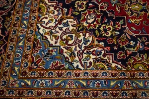 Vintage Red Traditional 10X13 Kashan Persian Rug