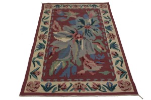Floral Dhurrie Kilim 6X9 Chinese Style Oriental Rug