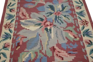 Floral Dhurrie Kilim 6X9 Chinese Style Oriental Rug