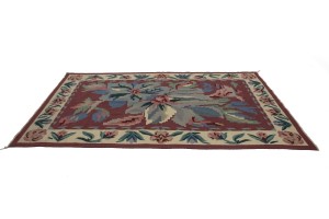 Floral Dhurrie Kilim 6X9 Chinese Style Oriental Rug