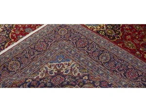 Vintage Red Traditional 10X13 Kashan Persian Rug