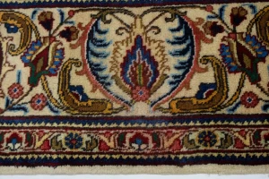 Vintage Cream Floral Classic 10X13 Tabriz Persian Rug