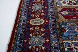 Vintage Blue & Red Floral Garden 10X13 Najafabad Persian Rug