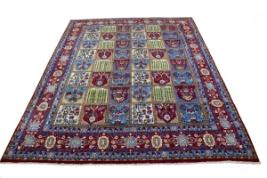 Vintage Blue & Red Floral Garden 10X13 Najafabad Persian Rug