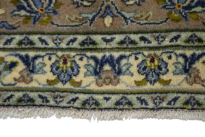 Vintage Cream Beige Traditional 10X13 Kashan Persian Rug