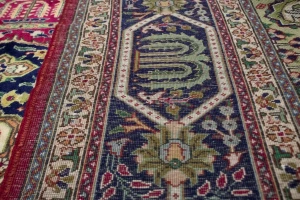 Vintage Red Traditional Pictorial 10X13 Tabriz Persian Rug
