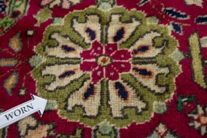 Vintage Red Traditional Pictorial 10X13 Tabriz Persian Rug