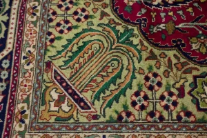Vintage Red Traditional Pictorial 10X13 Tabriz Persian Rug