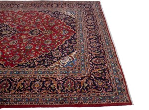Red Floral 8'5X12'7 Kashan Persian Rug