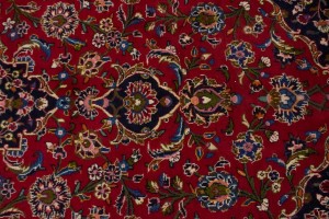 Red Floral 8'5X12'7 Kashan Persian Rug