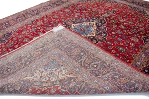 Semi Antique Traditional Red 10X13 Kashan Persian Rug