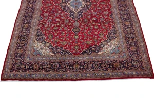 Semi Antique Traditional Red 10X13 Kashan Persian Rug