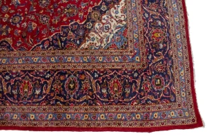 Semi Antique Traditional Red 10X13 Kashan Persian Rug
