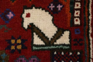 Red Tribal 4X5 Shiraz Persian Rug