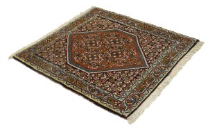 Orange Floral 2'5X2'9 Bidjar Persian Square Rug