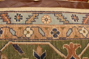 Vintage Beige Floral 13X19 Heriz Sultanabad Persian Rug